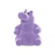 Purple Hippo Hippopotamus Pendant Necklace with Matching Gift Box